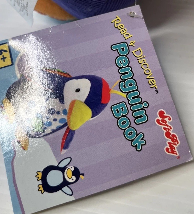 SoftPlay Read & Discover Penguin Book Plush 2008