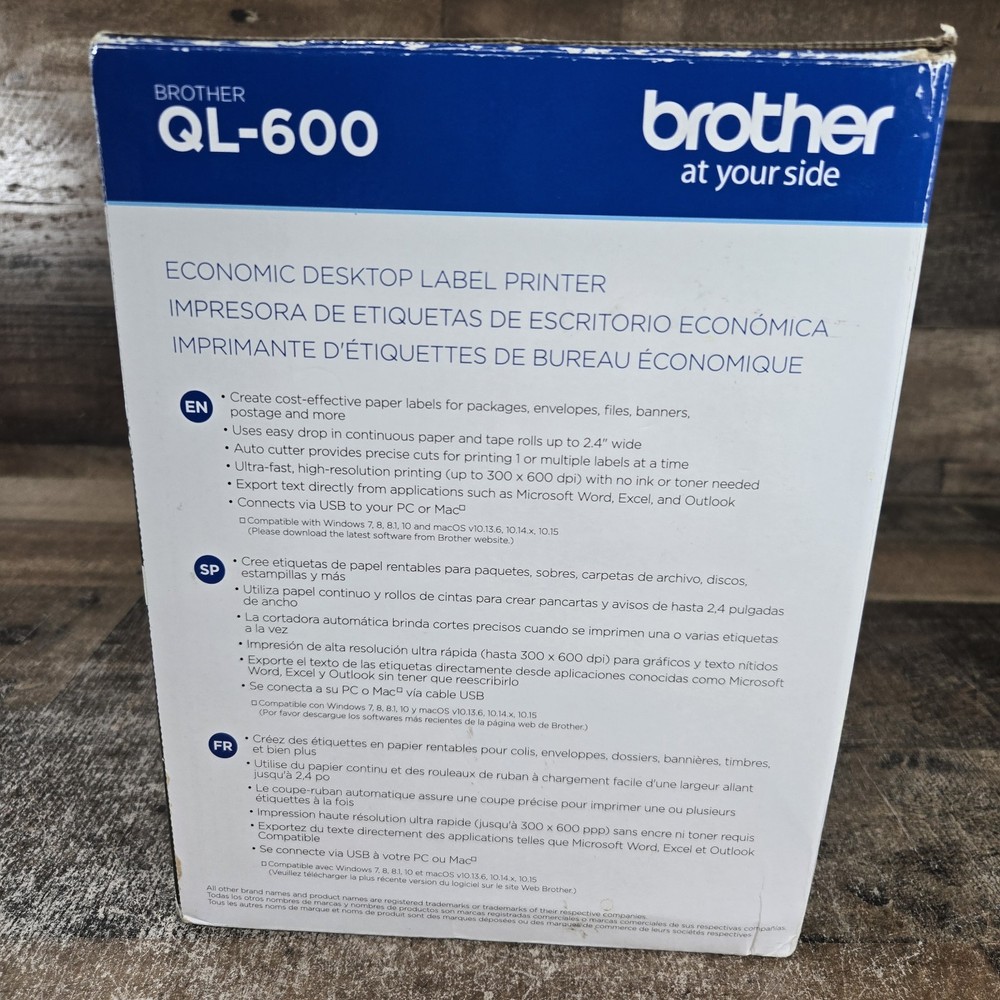 Brother QL-600 Label Printer Automatic Cutter New in Box