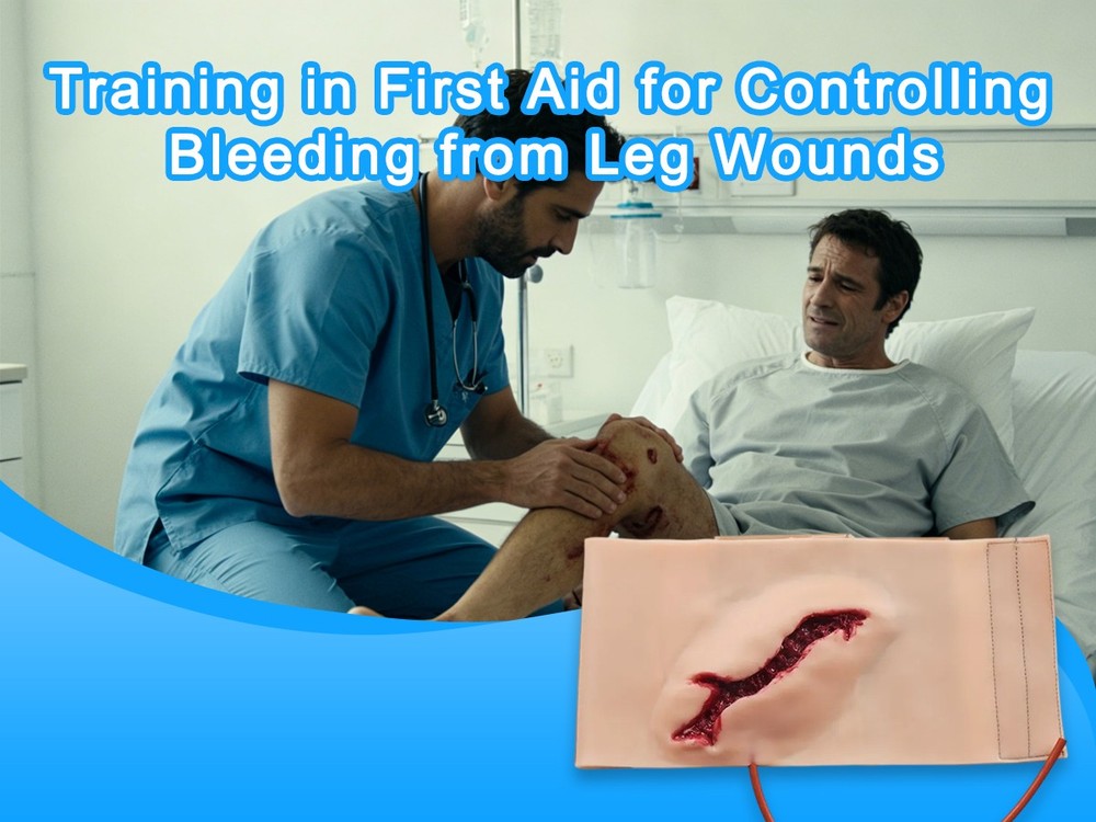 Wearable Leg Laceration Wound Training Model, Bleeding Control Practice Kit