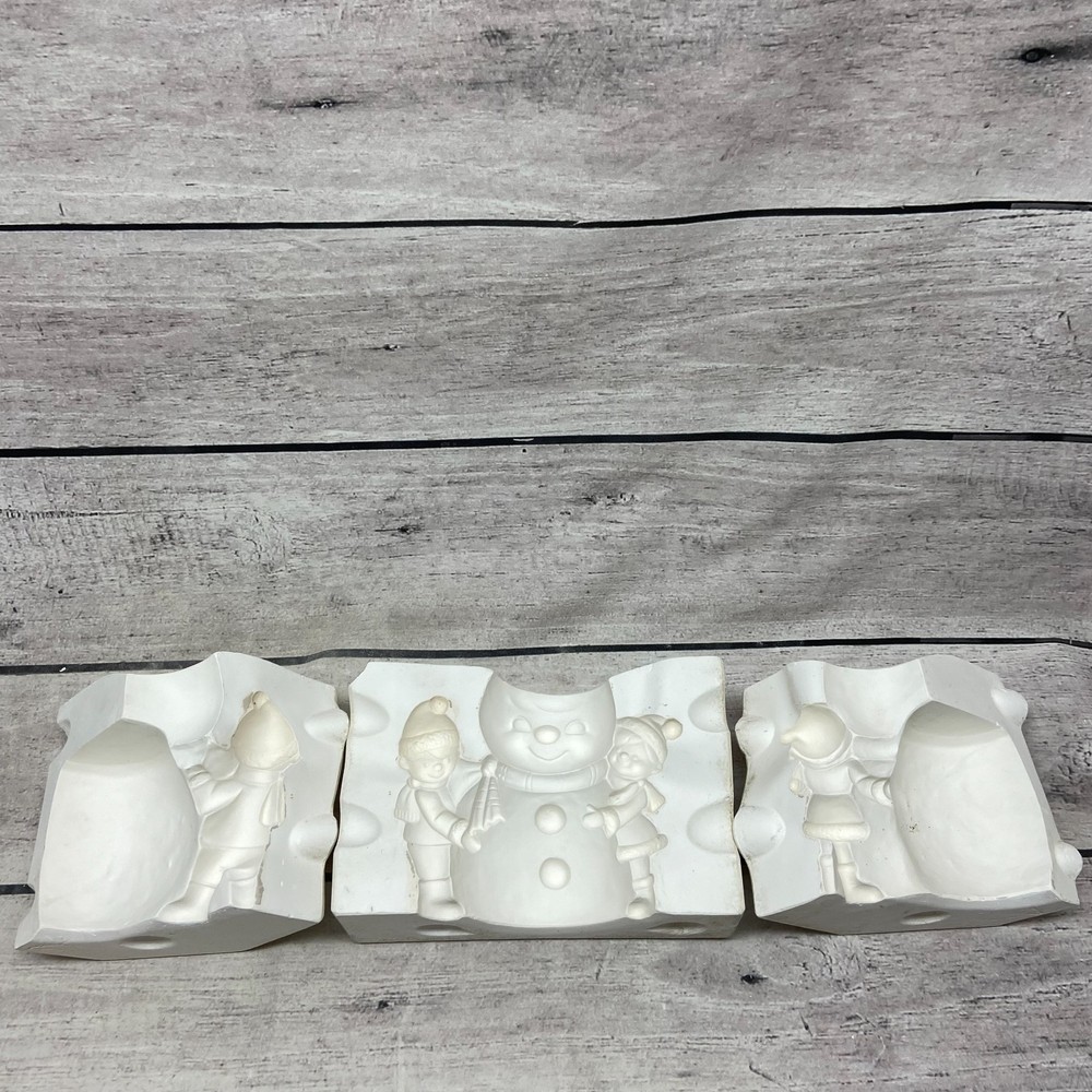 Ruby Ceramic Casting Mold Snow Man With Kids #135