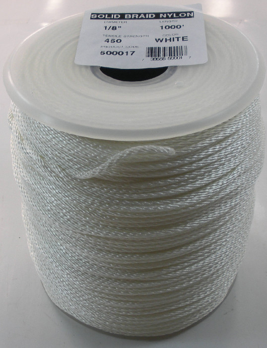 Unicord Solid Braid Nylon Rope 1/8" x 1000 Ft