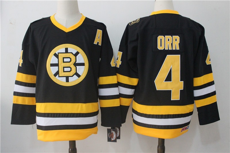 #4 Bobby Orr Jersey Retro Black