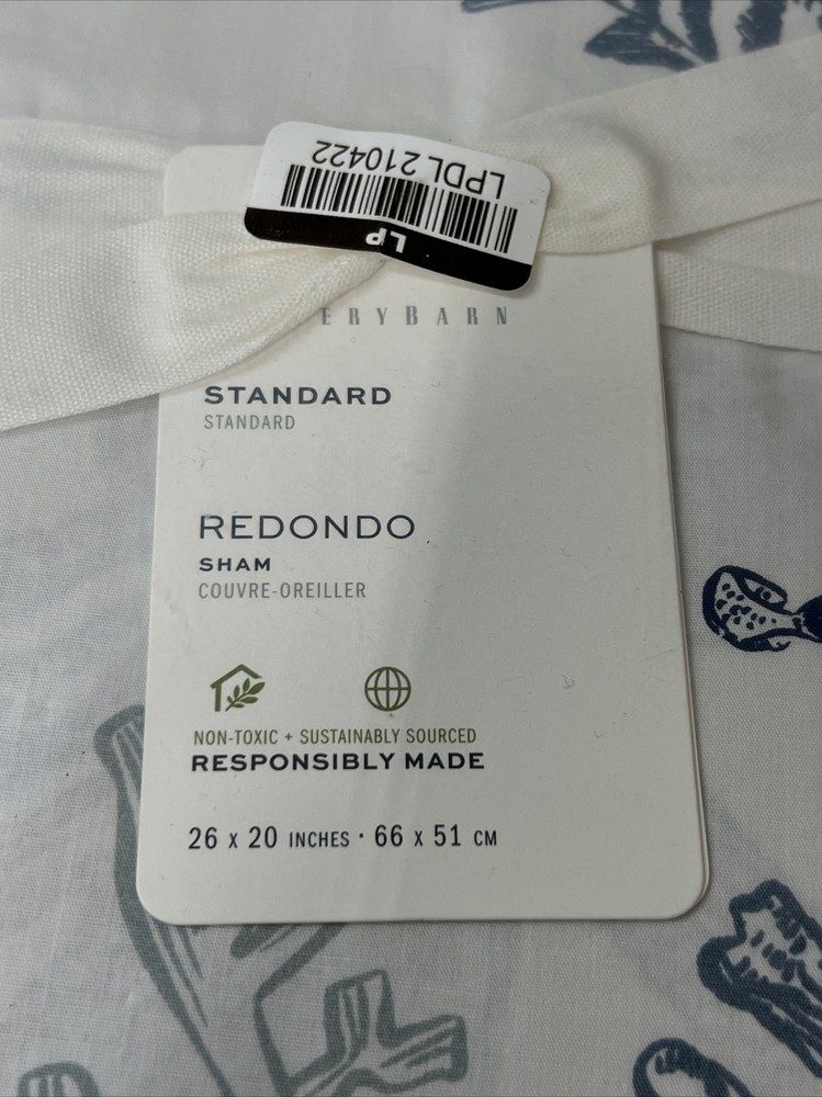 Pottery Barn Redondo Percale Standard Sham