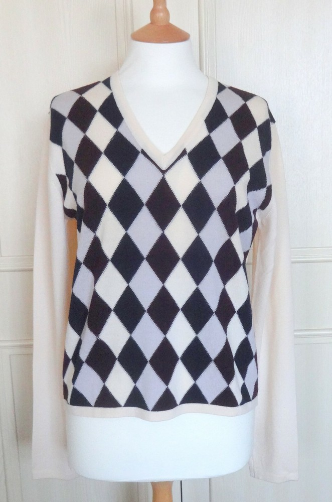 Pringle Intarsia Wool Top / Sweater - 14