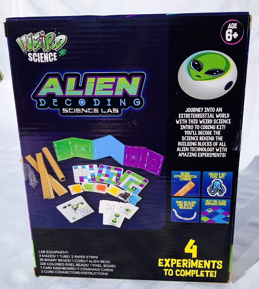 NEW in box Alien Decoding Science Lab 4 experiments to complete age 6+