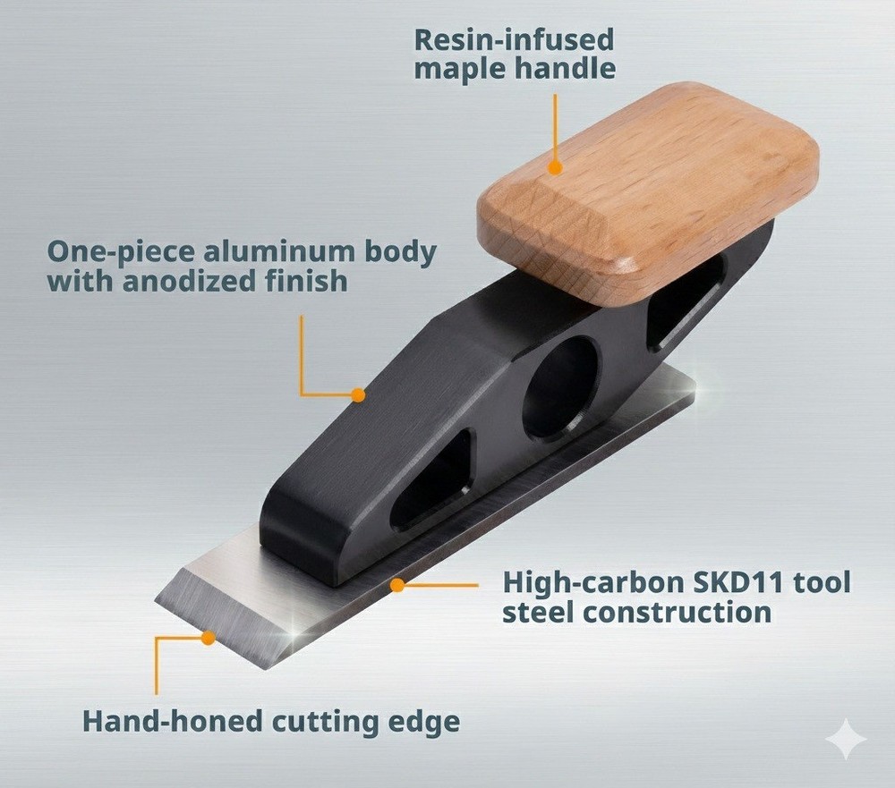 DuBois R72162 Chisel Plane with Flat Blade