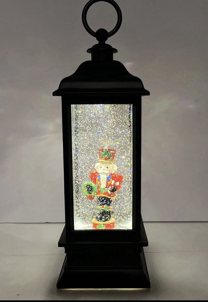Holiday Nutcracker Lighted Water Lantern 11”