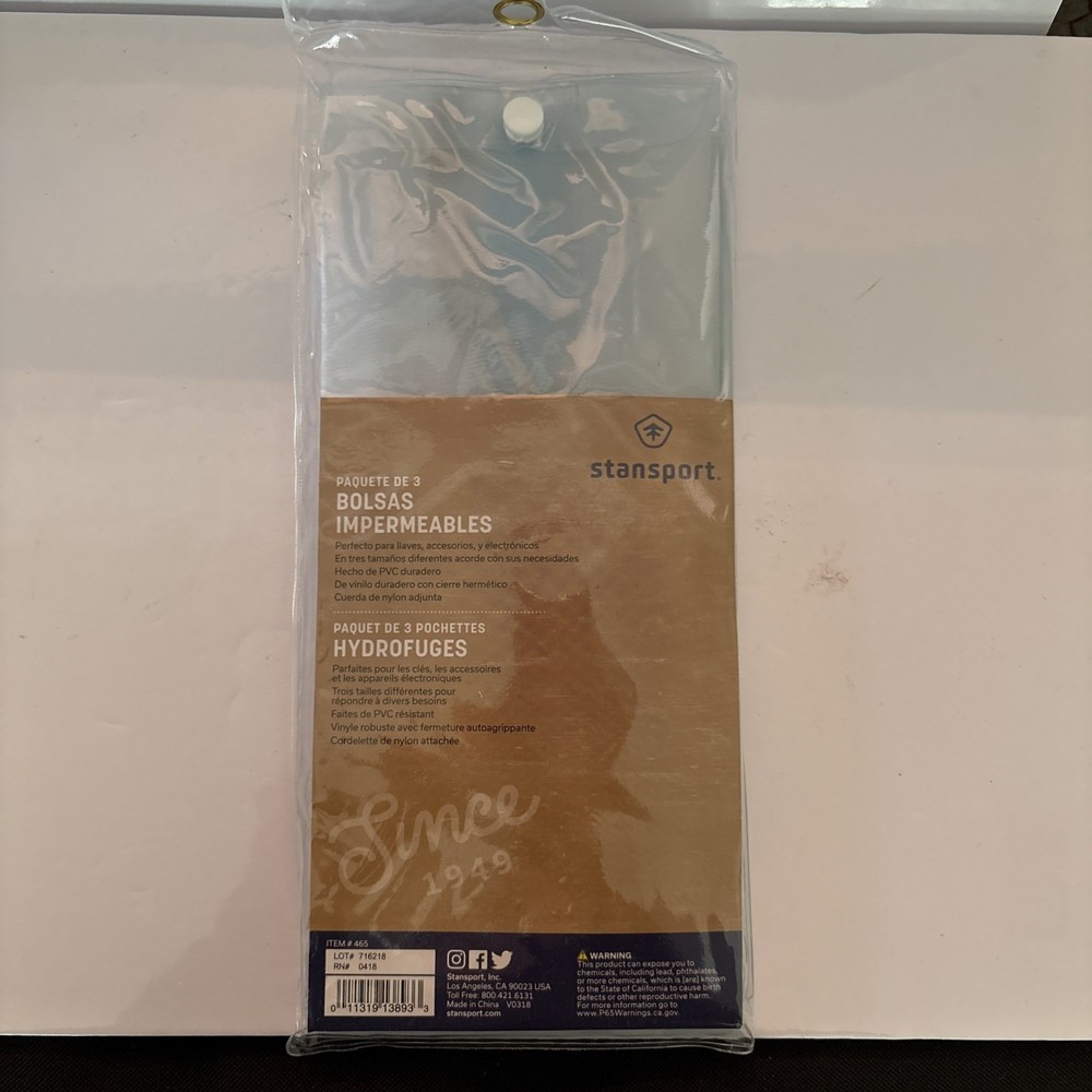 Stansport 3-Pack Waterproof Pouches