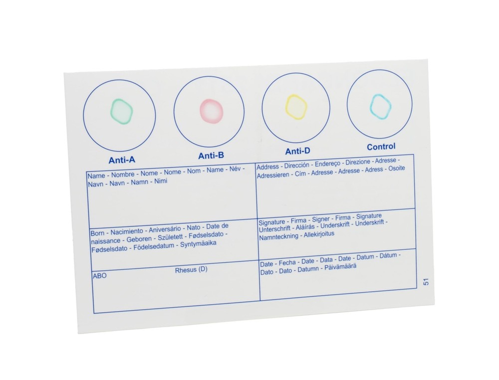 Eldoncard Blood Typing Kit, 1 Test Pack, Know Your 5 Piece Set, Red