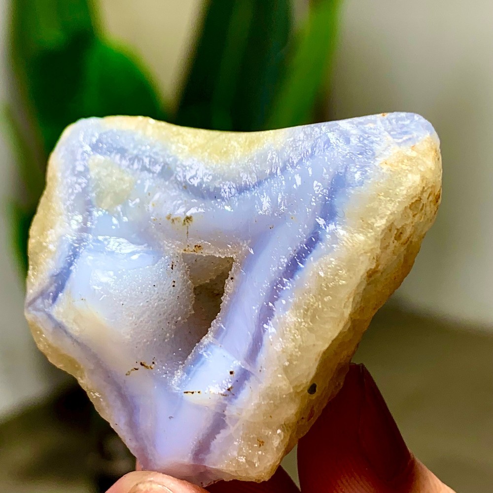 48GNatural Blue striped agate Crystal Chunks piece form Mineral Specimens