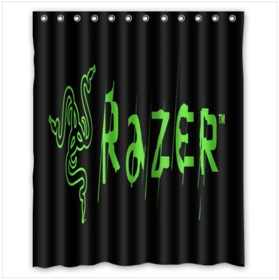 new Razer shower curtain waterproof polyester with hooks