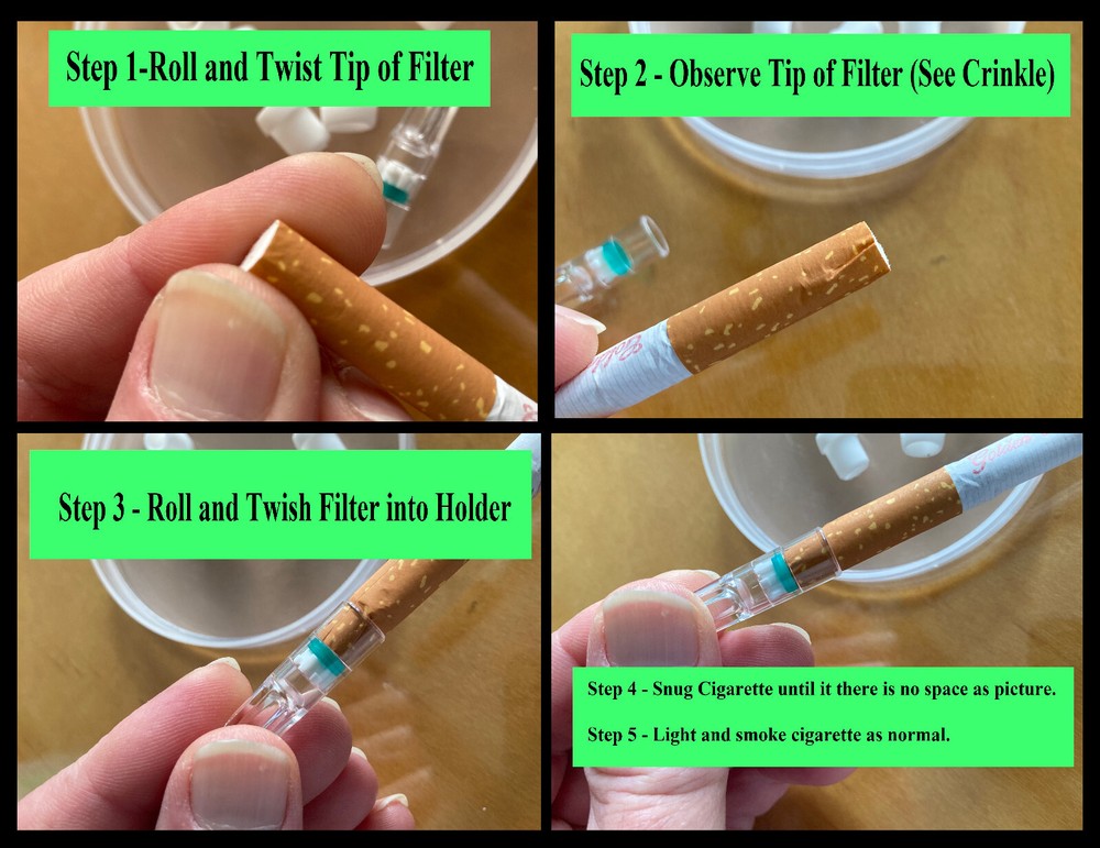 100 Pcs Pack Disposable Tobacco Cigarette Filter Holder Slim Convert Reduce Tar