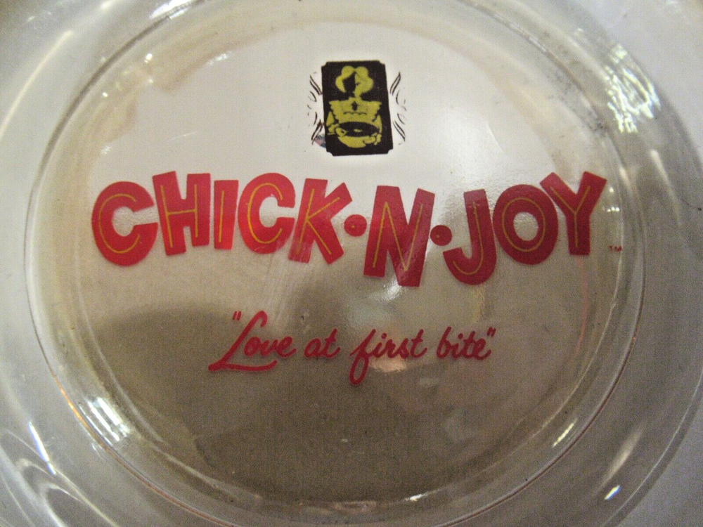 Vintage Chick-N-Joy Glass Ashtray