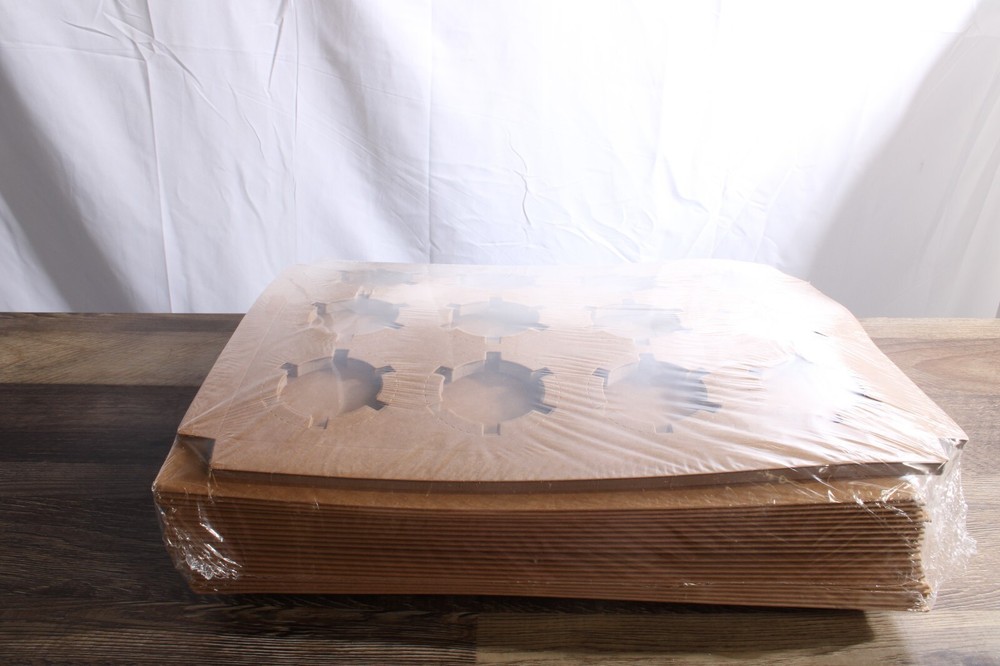 20 Pack Cupcake Boxes w/Inserts 12 Holder Window Brown Bakery Boxes Bulk NEW
