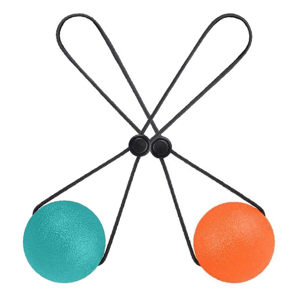 AdorePro Secure Stress Ball On A String 2 Squeeze Balls Hand Grip Therapy Relief
