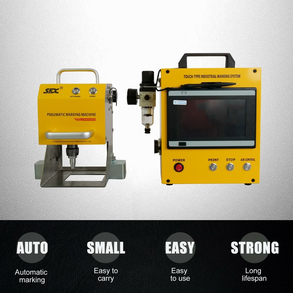 US Pneumatic Dot Peen Metal Marking Machine Serial Number VIN Code 120*50mm