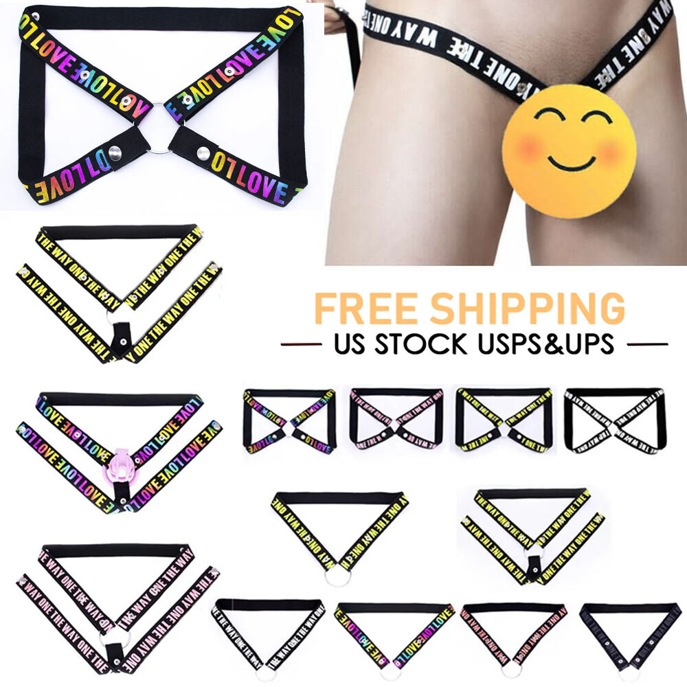 Chastity Cage Assist Strap Binding Pull Lock Ring Anti-dislodging Underwear US