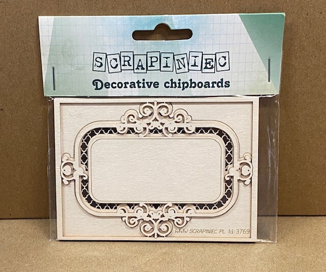 Scrapiniec, Decorative Chipboard, Ornate Frame 2,  3.75" x 3"