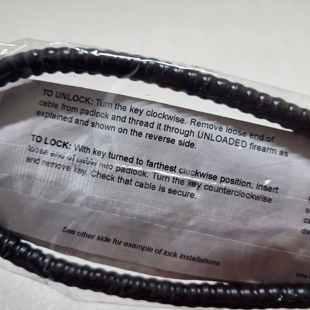 15” Cable LOCK Black Security Keyed 2 Keys