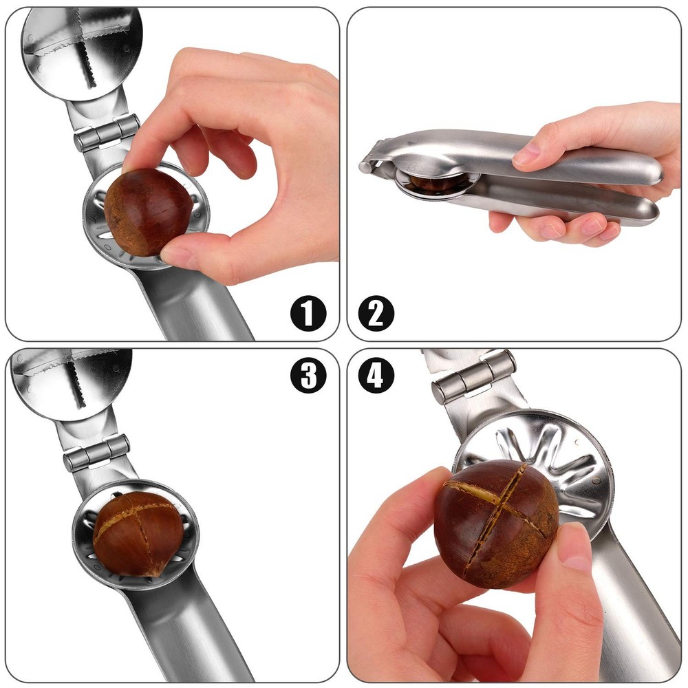 Chestnut Clip Peeler Nutcracker Nut cracker Pecan Walnut Cracker 304 Stainless