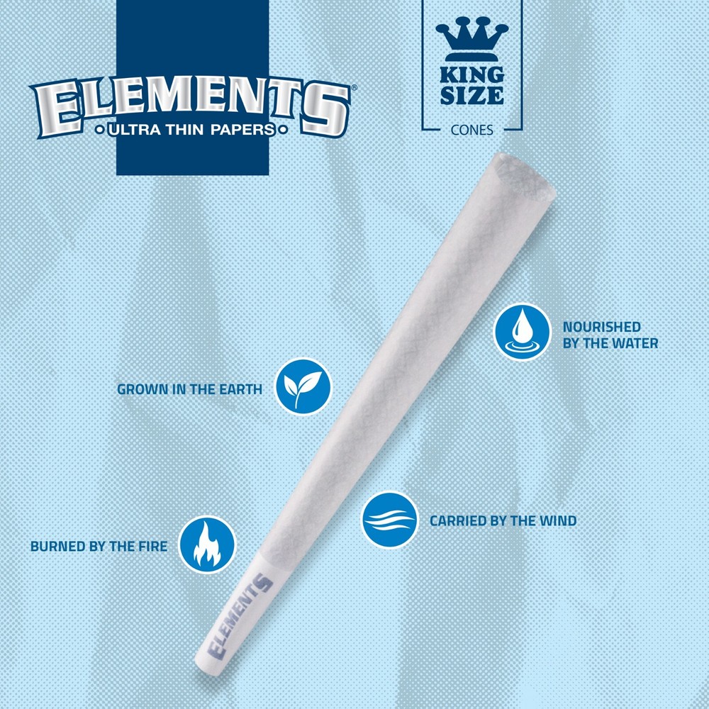 Elements Rolling Paper Cones King Size Pre-Rolled | 50 Pack