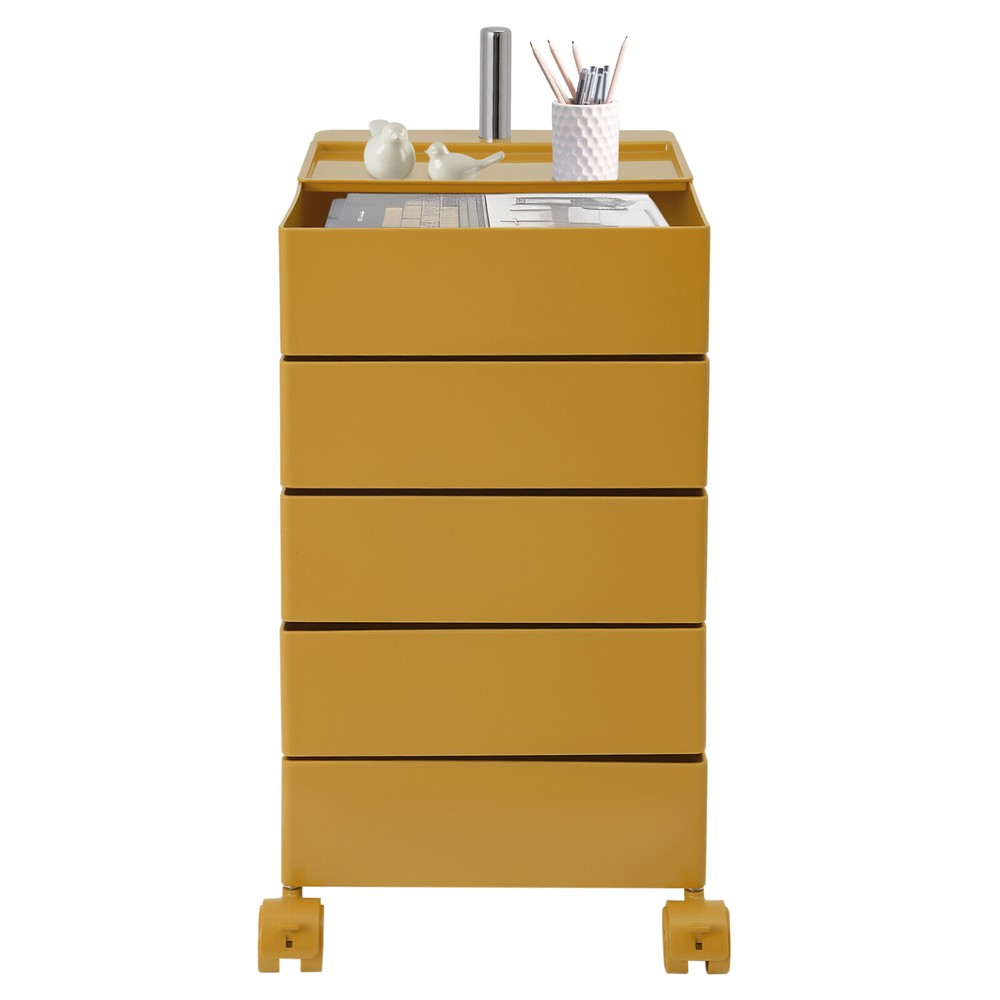 5 Drawers 360?? Movable Rotating Storage Side End Coffee Table Sofa Cabinet NEW