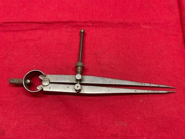 Starrett 83A-6 Yankee Spring-Type Dividers Solid Nut 6"  RUSTY