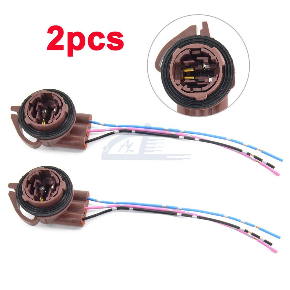2pc Bulb Harness Wire Plug 3157 4157 for Turn Signal Brake Light Socket Pig Tail