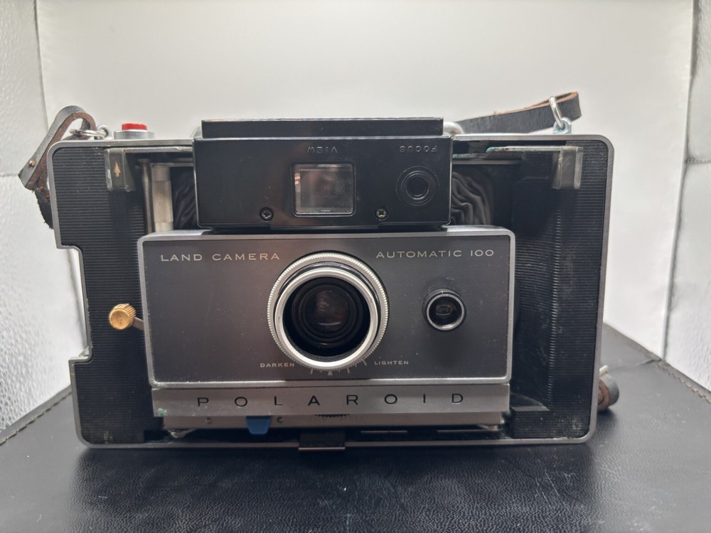 Polaroid Automatic 100 Land Camera With Case And Manual - Untested