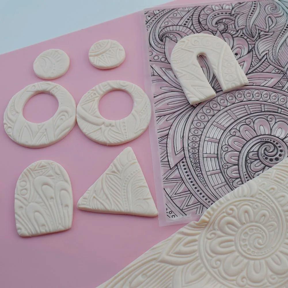 New Pattern Polymer Texture Stamp Sheets Tool Art Clay Craft DIY Pottery Supply