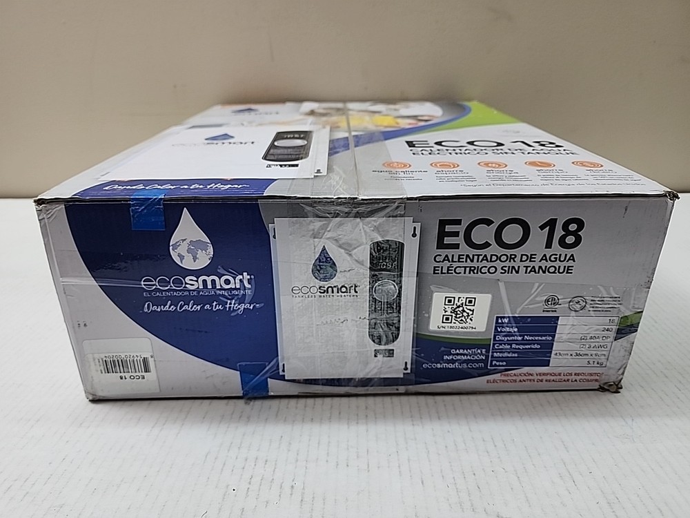 EcoSmart 18 kW 3.51 GPM 240-Volt Electric Tankless Water Heater ECO 18