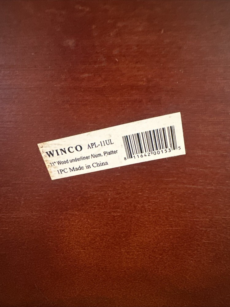 Winco - APL-11UL - 11 in Sizzling Platter Underliner