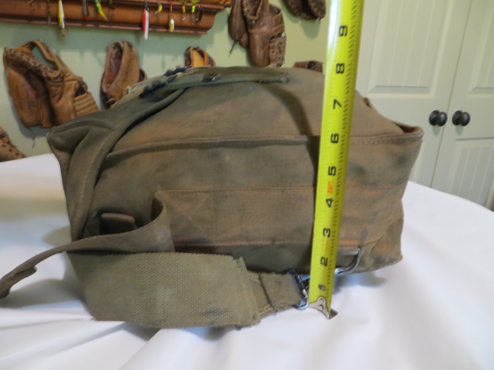 ORIGINAL WWII US ARMY M1 AMMO BAG CUSTOM FIELD FIELD HAVERSACK BACKPACK