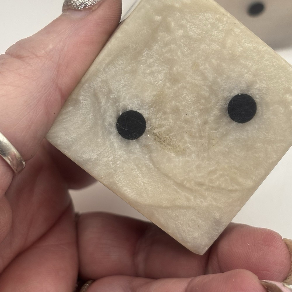 Set of 2 Marble Dice Incense Holders
