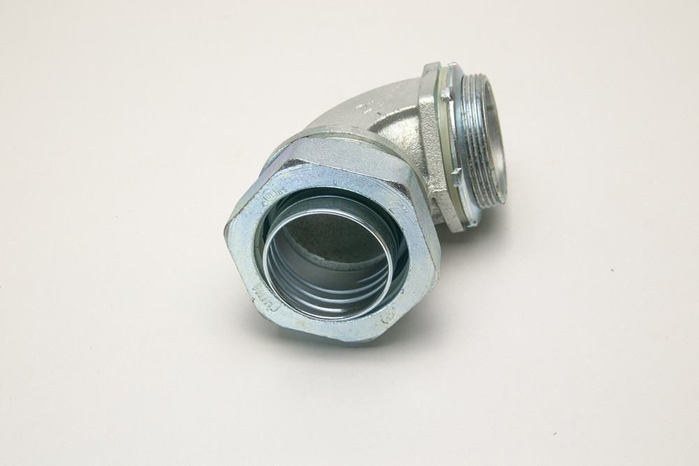 Liquidtight 2" Threaded Flex EMT Conduit 90-deg Connector - 2 pack - Appleton