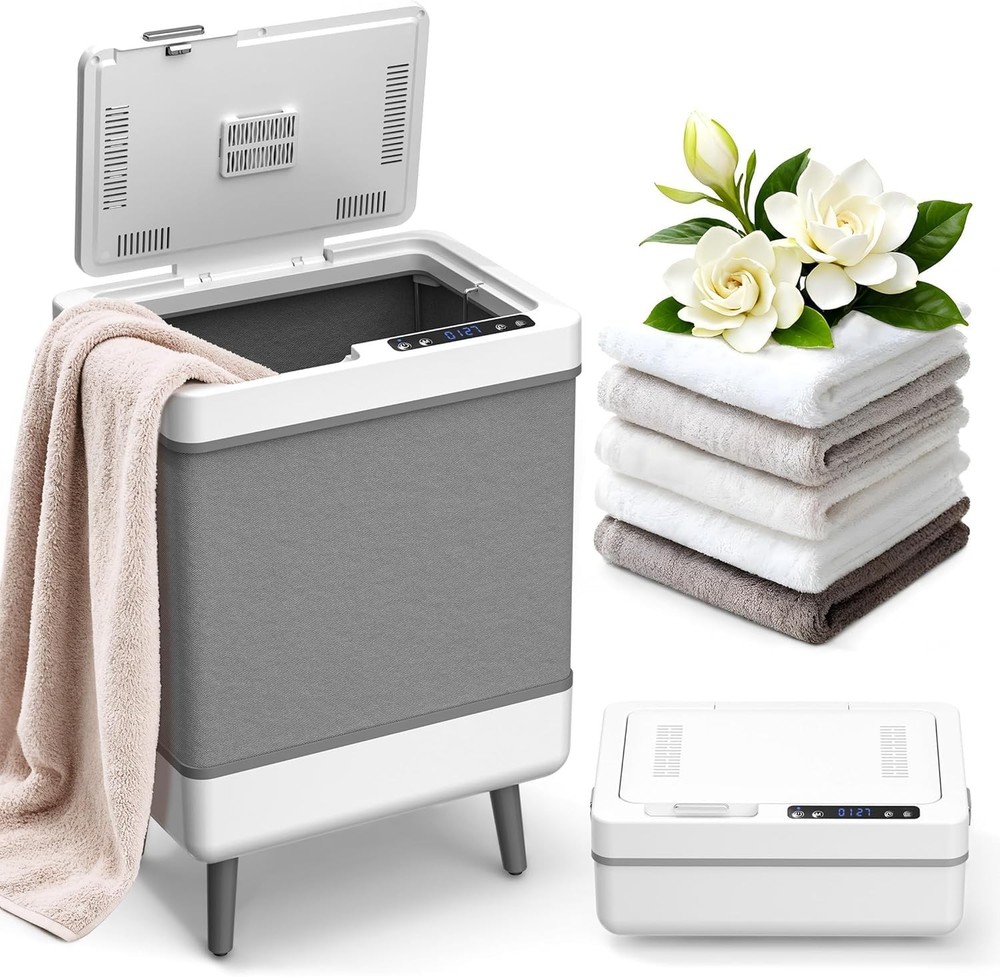 Electactic Towel Warmer for Bathroom, 35L Large Foldable, White