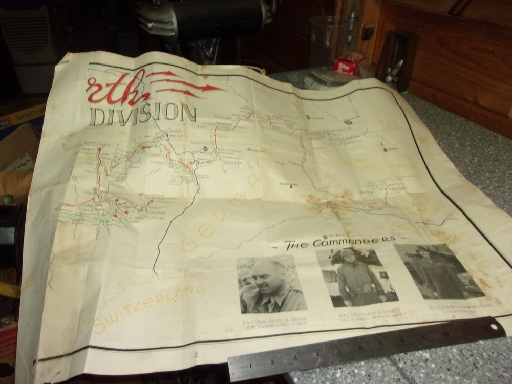 C26 vintage war map with generals etc germany Munich THE COMMANDERS 29x22