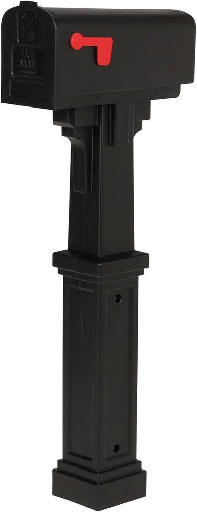 Architectural Mailboxes Parsons Medium Capacity, Plastic Post Mount Black