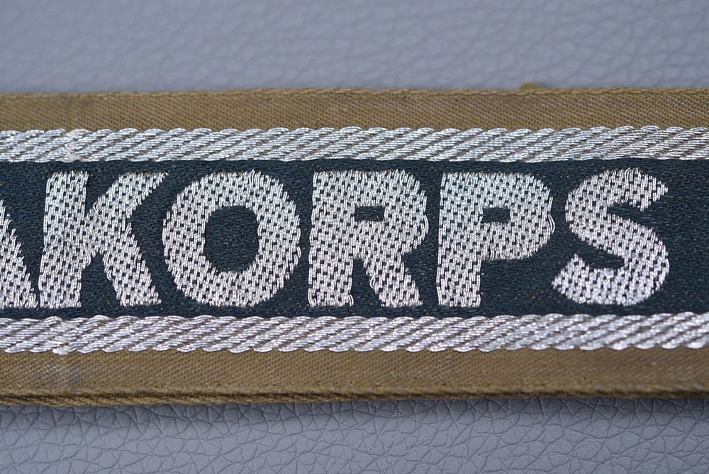 WWII GERMAN 'AFRIKAKORPS' CUFF TITLE