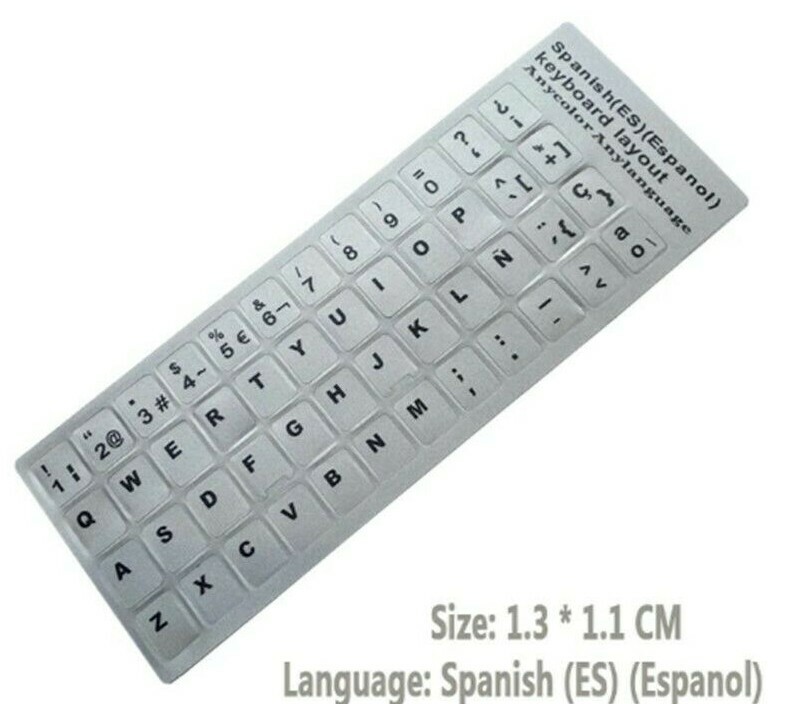 ✅PC Alphabet Letters Keyboard Stickers For computer Laptop SILVER