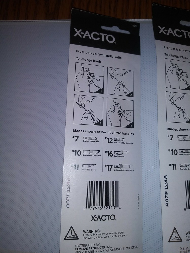 2 X-ACTO X5211 No 1 Knife Set - 5 Blades - Type A Handle