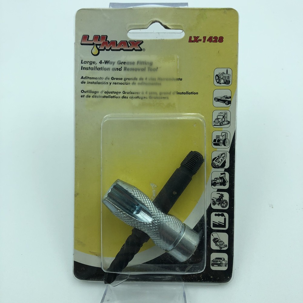 LuMax LX-1428 Large Four-Way Grease Fitting Tool