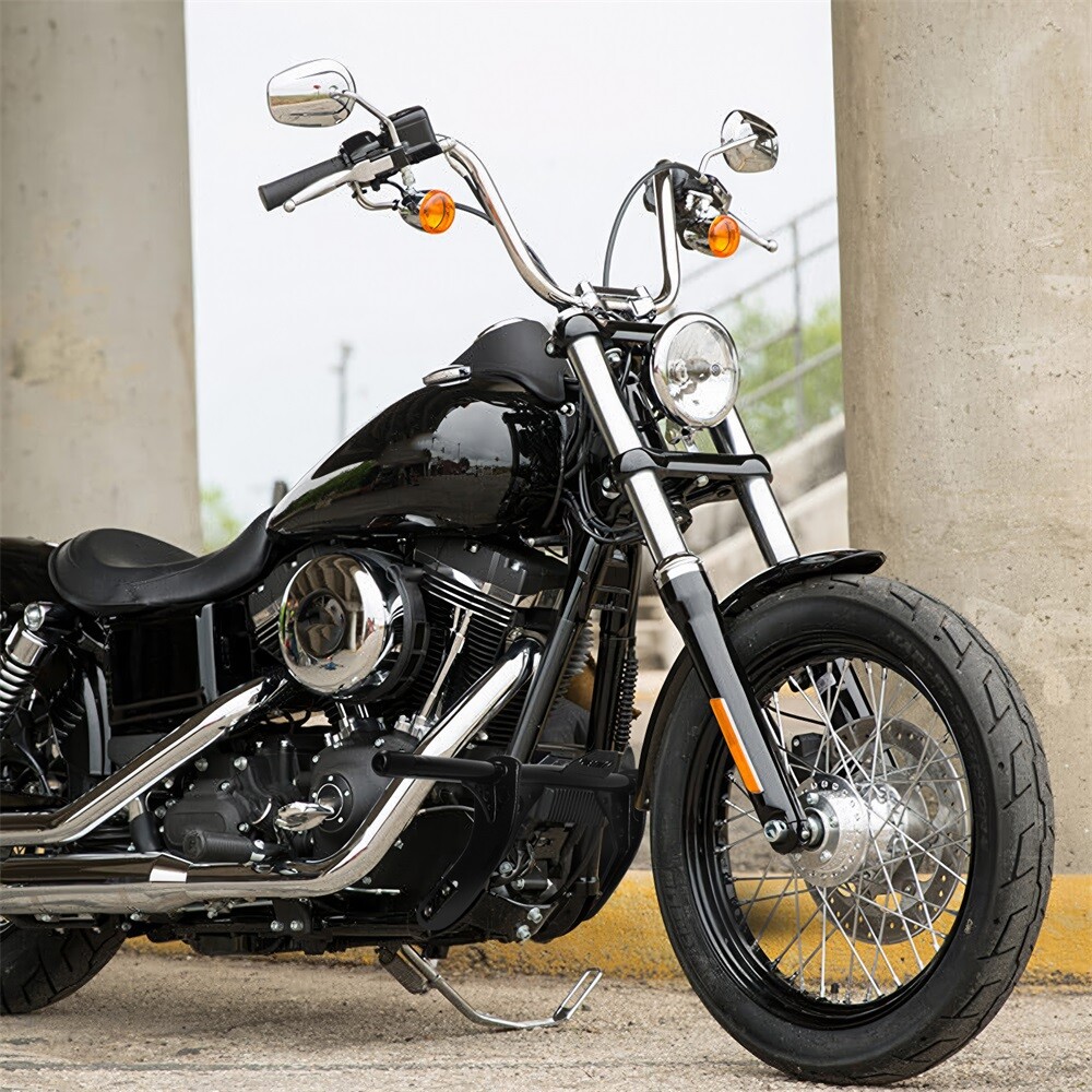 Black Guards Crash Bar & Frame Slider For Harley Dyna Super Glide FXD FXDC FXDB