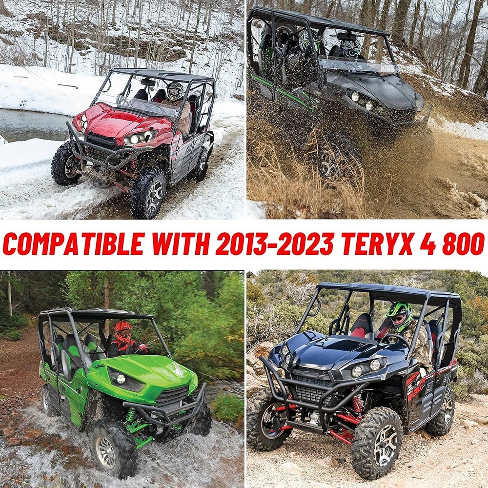 UTV Rear Window Windshield Windscreen Back for Kawasaki TERYX 4 800 2014-2023
