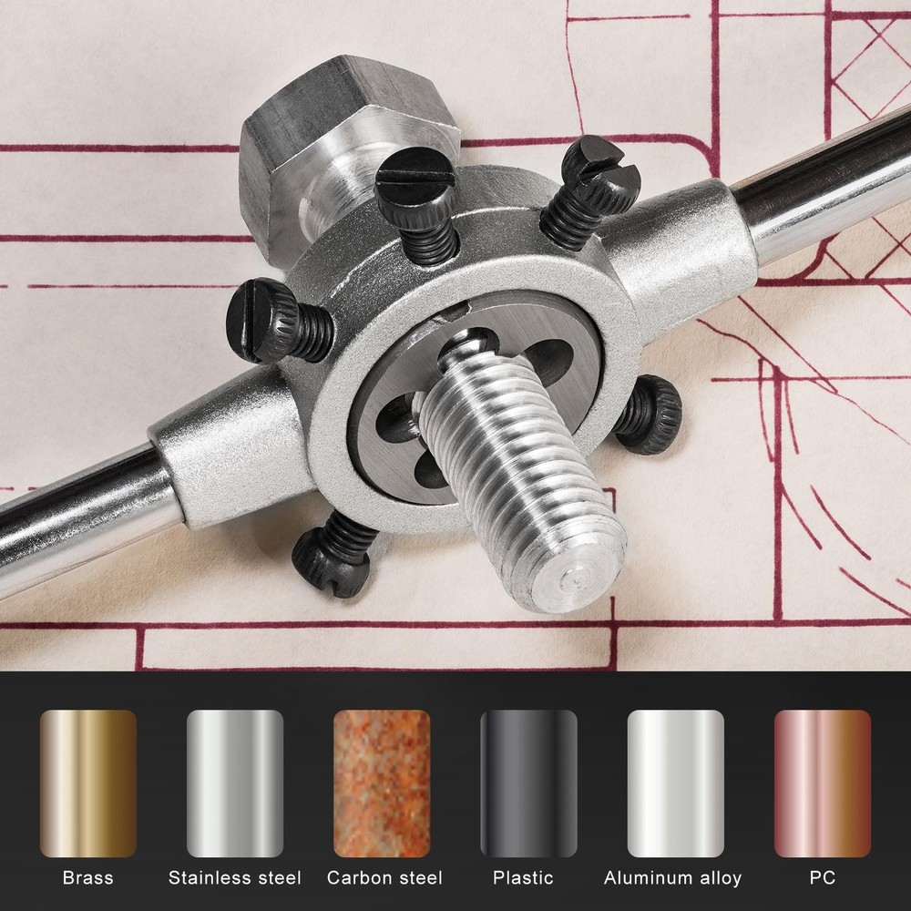 M5x1 Round Die Adjustable Right Hand Metric Machine Threaded HSS Cut Tool