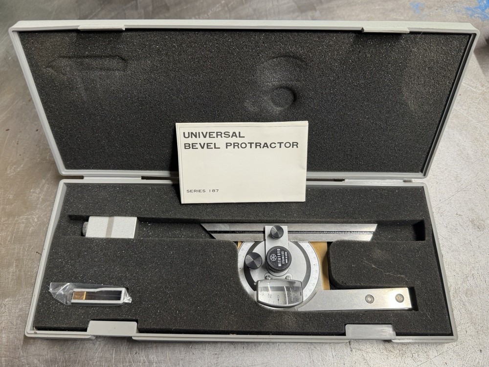 Mitutoyo Universal Bevel Protractor Model 6" Blade 187-904