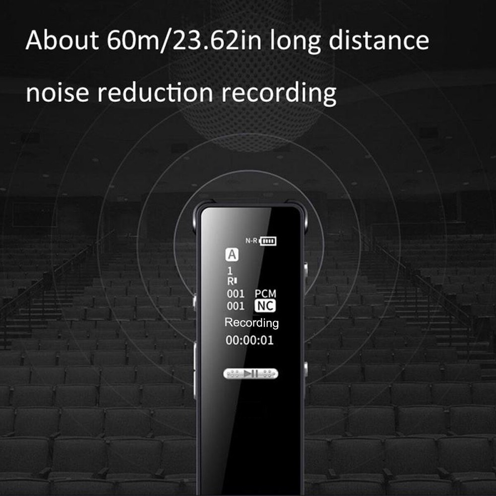 Mini Hidden Spy Digital Audio Voice Activated Recorder MP3 Playback Small Smart