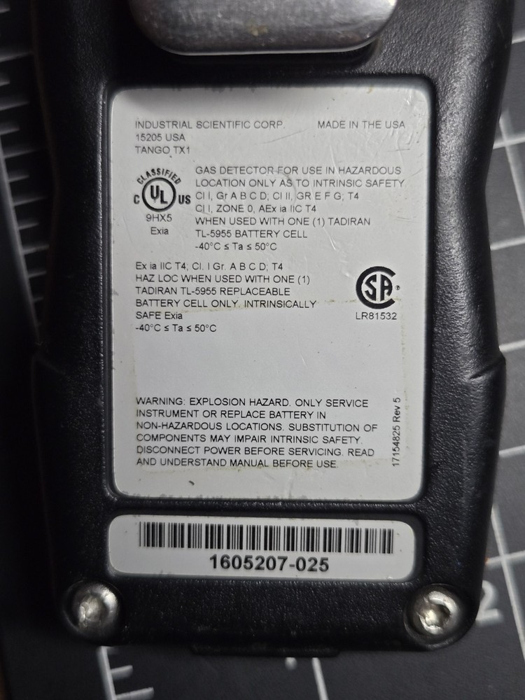 Industrial Scientific Tango TX1 Gas DETECTOR