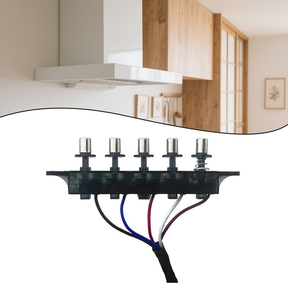 Kitchen Range Hood Switch Button with 5 Functions for Safety and Control