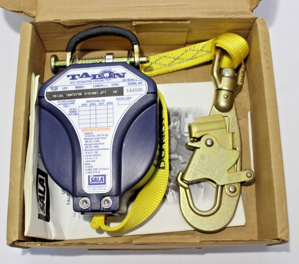 Talon SRL 8'WEB Self Retracting Lifeline: Model 3101001